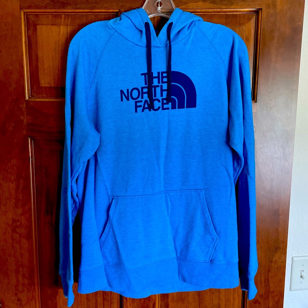 North Face blue logo sweatshirt
